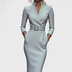 Alea | Mandarin Luxe – Maxi abito con cintura