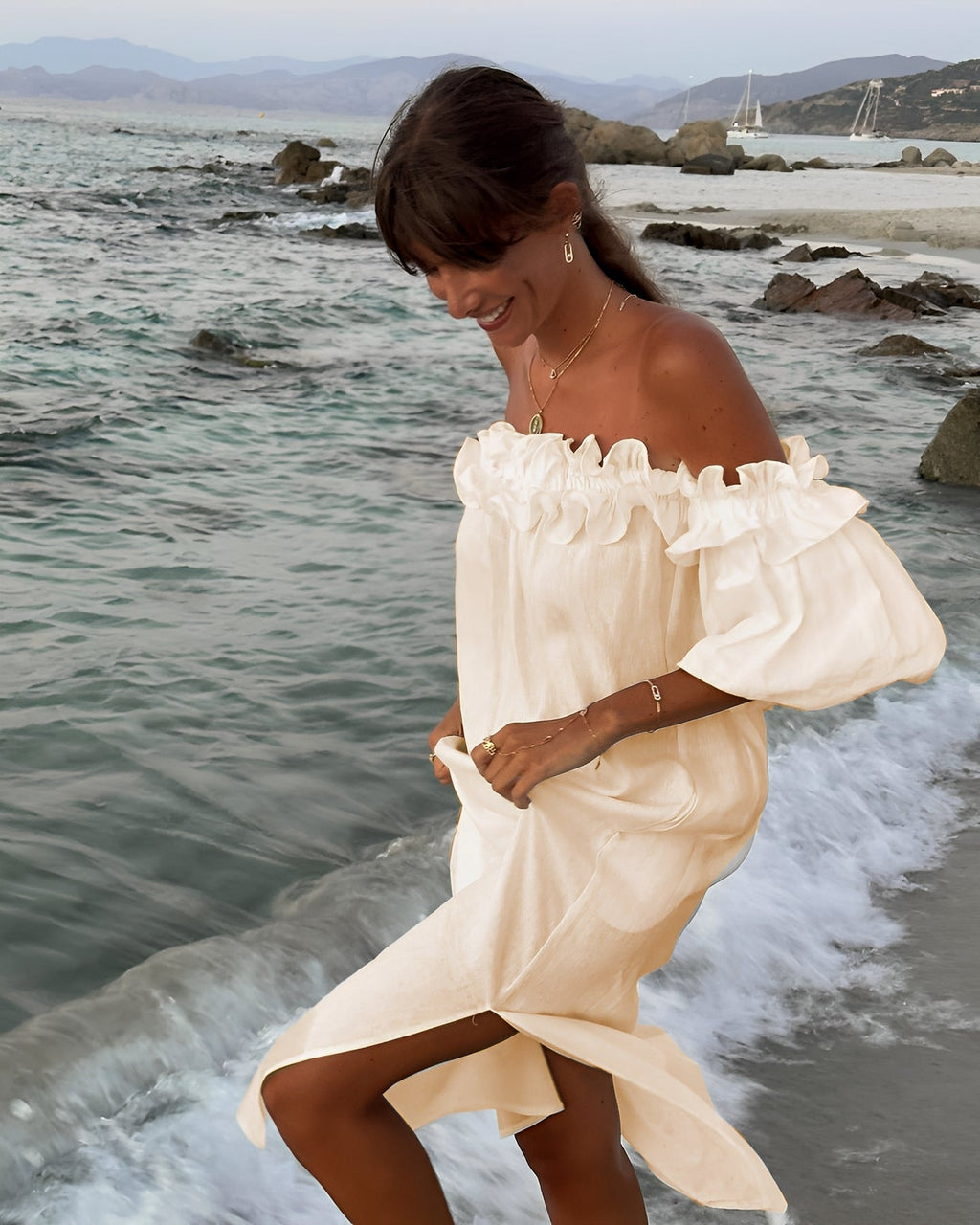 Patrice - Abito con spacco e spalle scoperte da donna