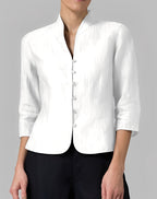 Lolicia - Blusa casual con maniche a tre quarti per donne