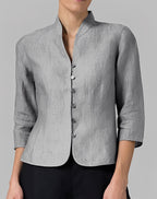 Lolicia - Blusa casual con maniche a tre quarti per donne