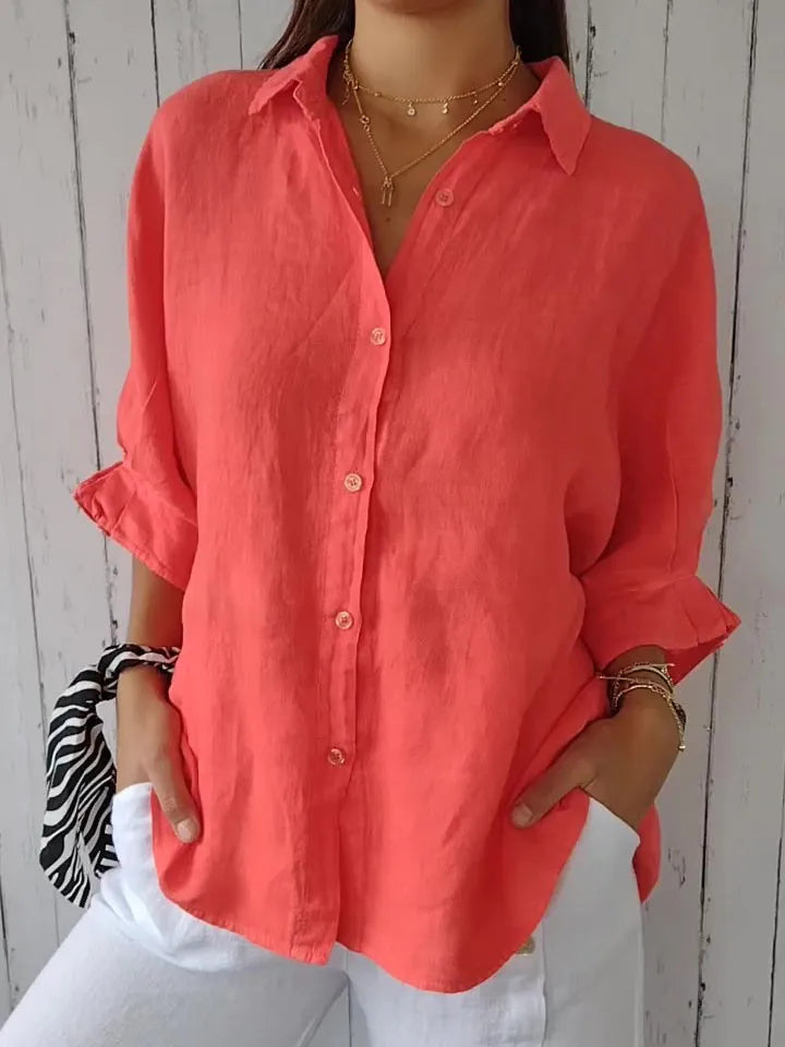Liliana - Top in lino casual per donne