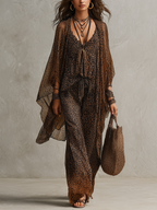 CASSIA | GRADIENT LEOPARD CHIFFON THREE-PIECE SET