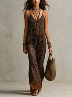 CASSIA | GRADIENT LEOPARD CHIFFON THREE-PIECE SET