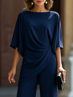 Lucrezia | Completo Drappeggiato Asimmetrico