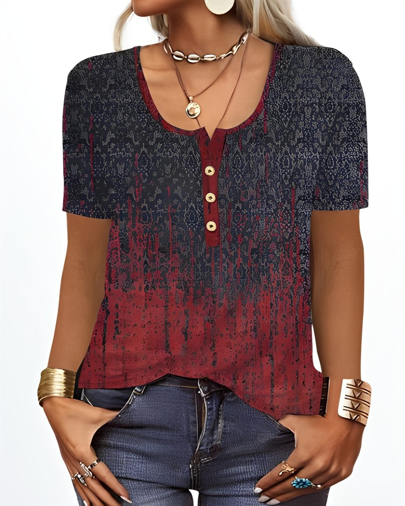 Charlee - Blusa Boho morbida con scollo a V per donne