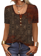 Charlee - Blusa Boho morbida con scollo a V per donne