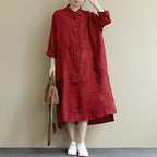 Chelsie - Maxiabito oversize con bottoni per donne
