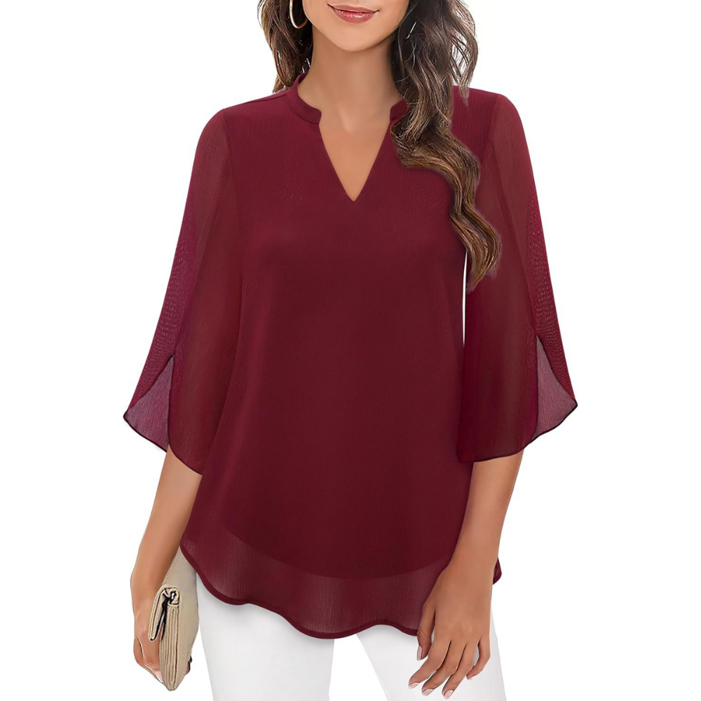 Ella - Blusa comoda con maniche aperte