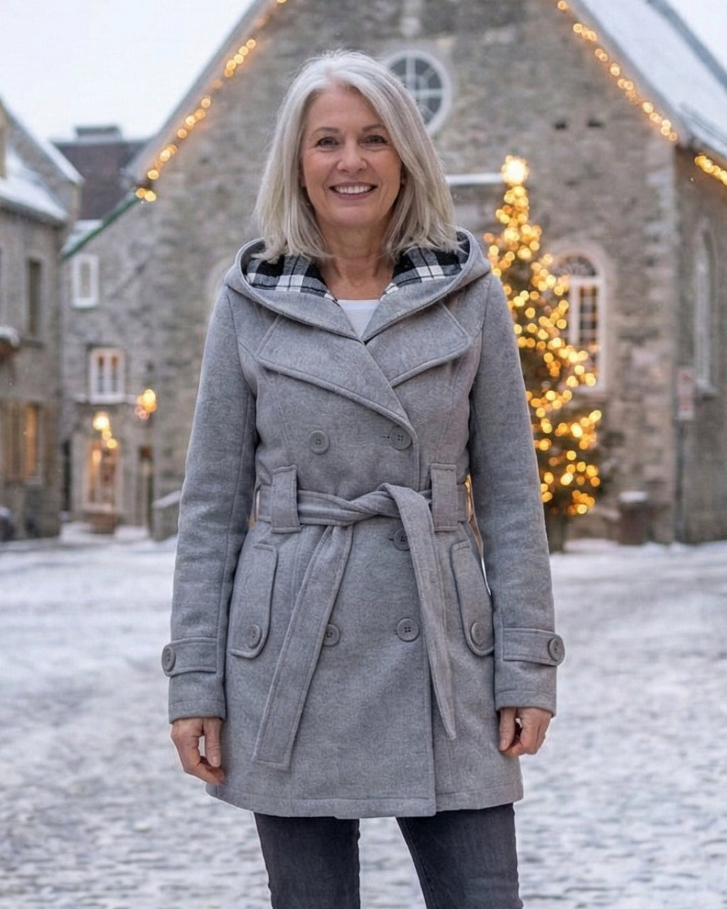 Zelinda | Cappotto in Lana a Quadri