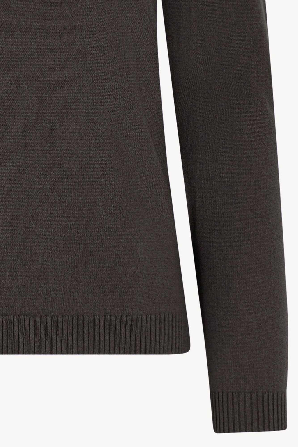 Girocollo in Maglia Rasata in Puro Cashmere Mocha
