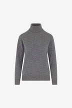 Dolcevita in Maglia Rasata in Puro Cashmere Derby