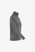 Dolcevita in Maglia Rasata in Puro Cashmere Derby
