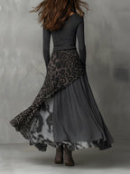 Carmen | Abito maxi boho con stampa leopardata