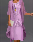 Chona - Abito in chiffon elegante a due pezzi