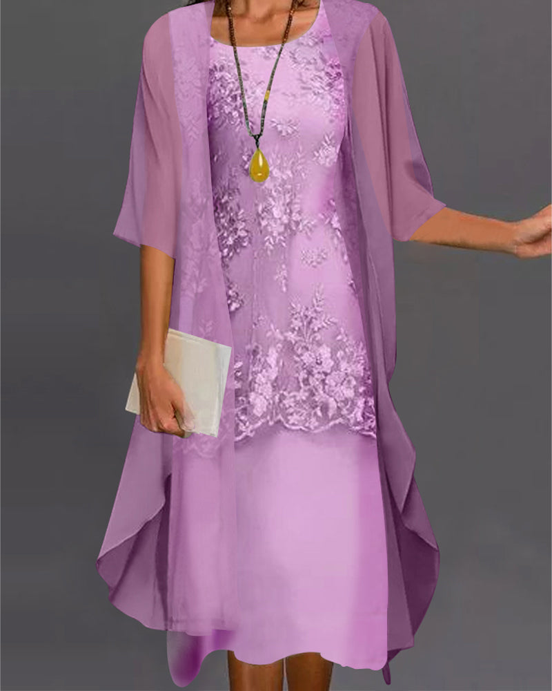 Chona - Abito in chiffon elegante a due pezzi