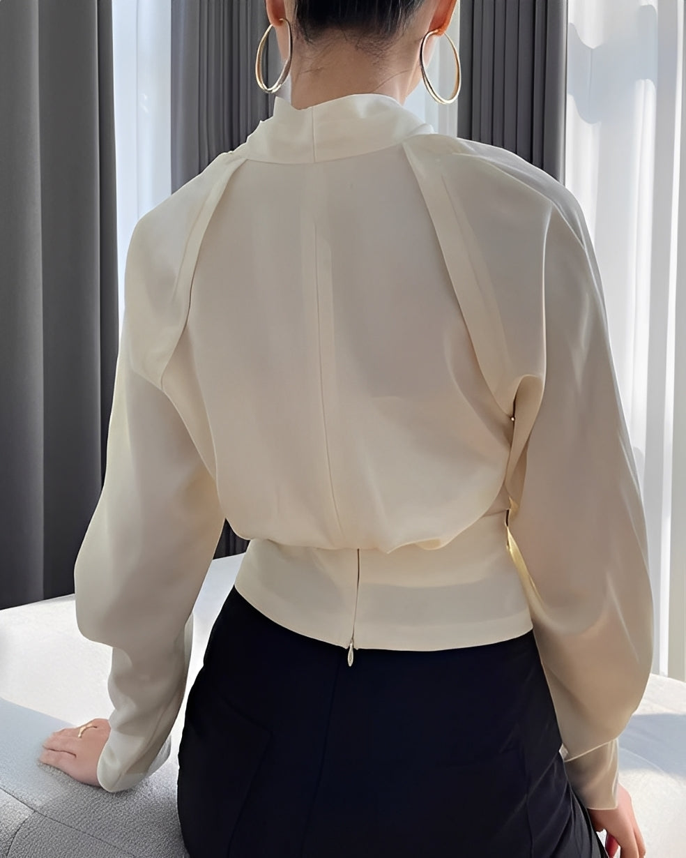 Annora - Elegante camicia di satin a maniche lunghe per donne