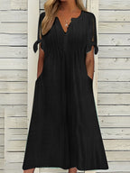 Elena - Abito midi boho con dettagli cut-out