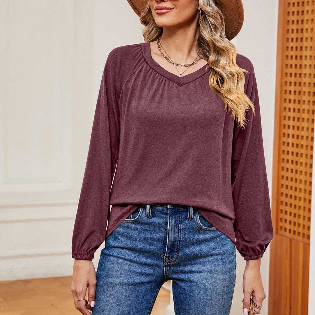 Nydia - Casual, leggera camicetta a maniche lunghe per donne