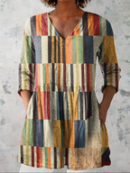 Avery | Blusa lunga con motivo di grande effetto