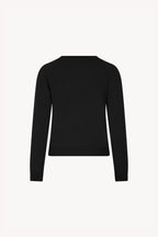 Girocollo Manica Raglan in Puro Cashmere Nero