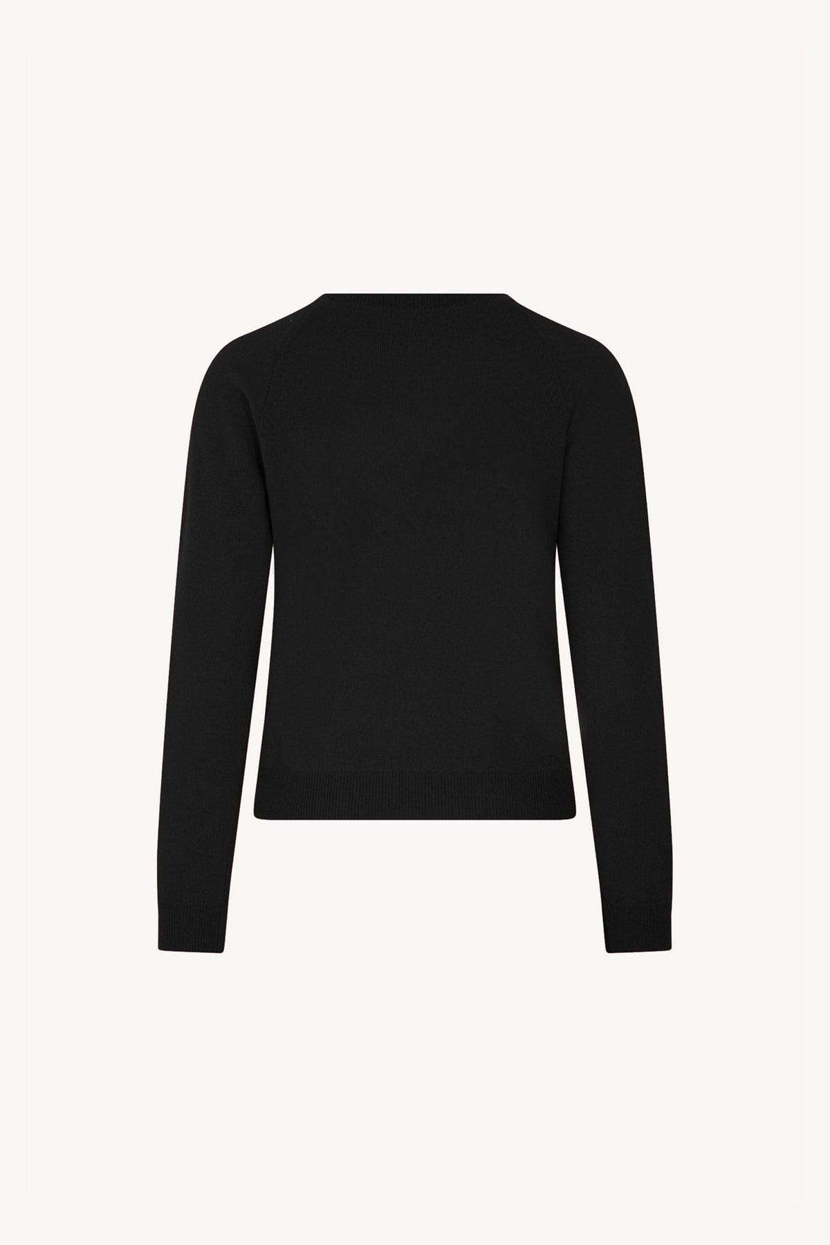 Girocollo Manica Raglan in Puro Cashmere Nero