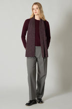 Girocollo Manica Raglan in Puro Cashmere Acero
