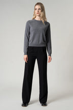 Girocollo Manica Raglan in Puro Cashmere Derby