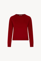 Girocollo Manica Raglan in Puro Cashmere Rubino