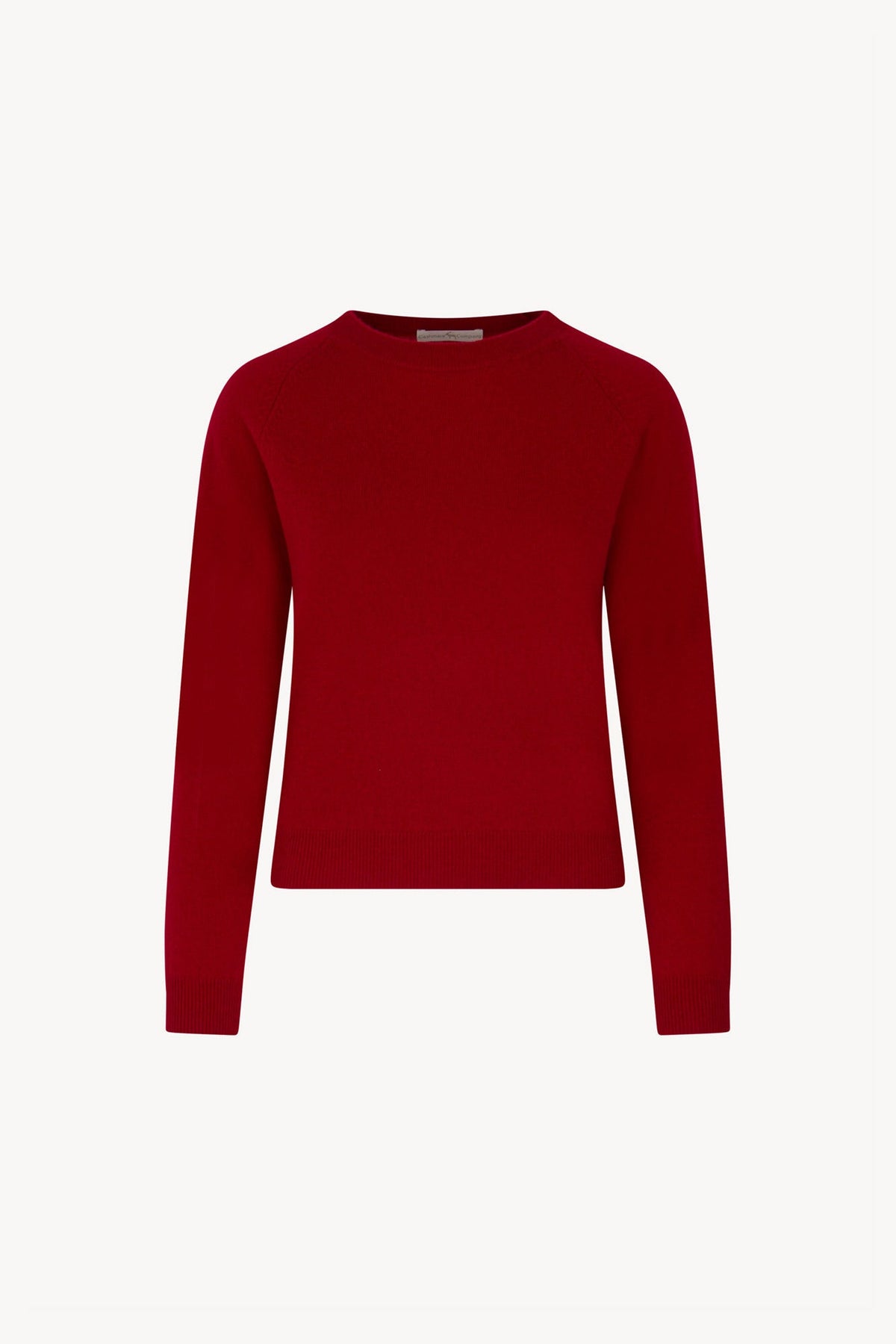 Girocollo Manica Raglan in Puro Cashmere Rubino