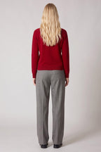 Girocollo Manica Raglan in Puro Cashmere Rubino