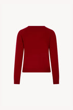 Girocollo Manica Raglan in Puro Cashmere Rubino