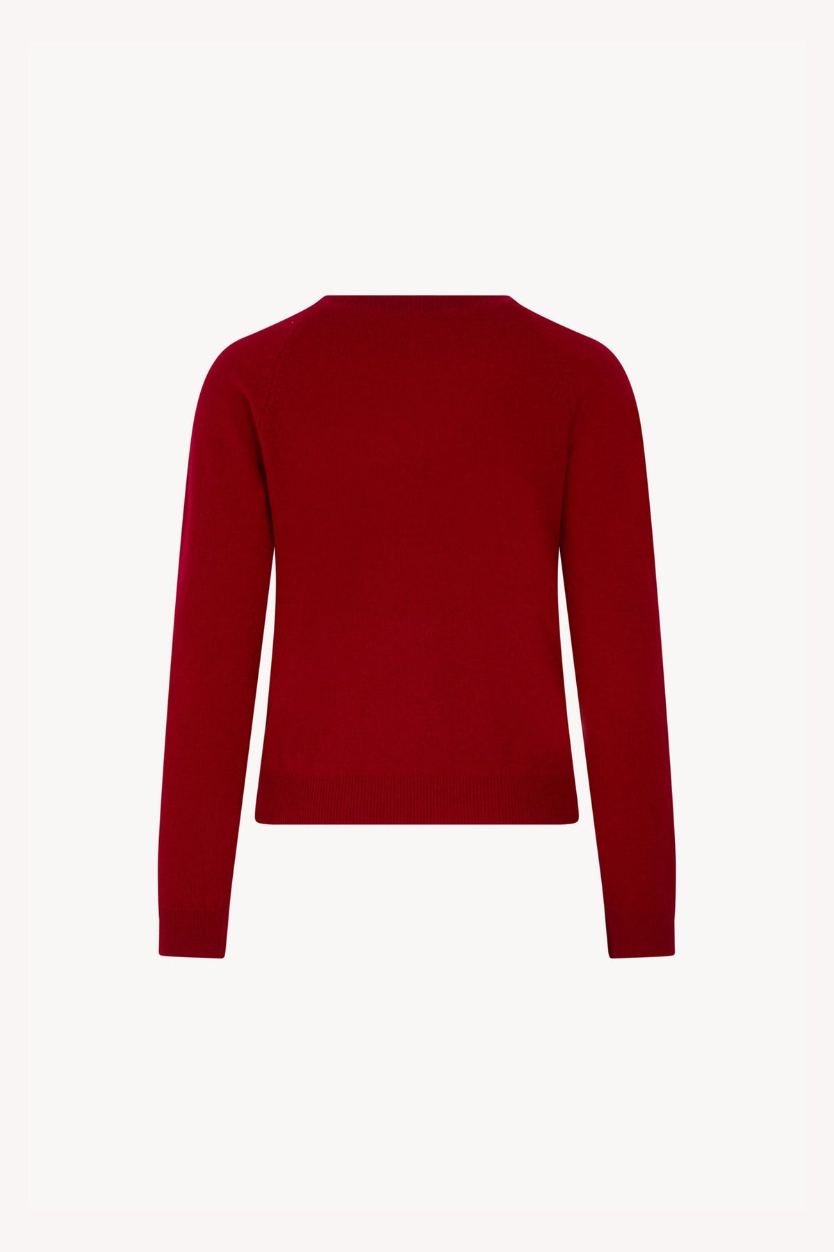 Girocollo Manica Raglan in Puro Cashmere Rubino