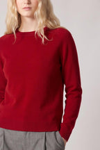 Girocollo Manica Raglan in Puro Cashmere Rubino