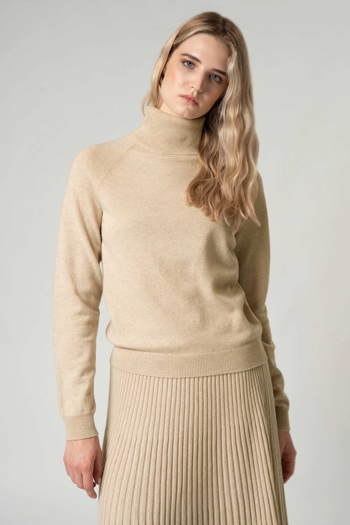 Dolcevita Manica Raglan in Puro Cashmere Avena
