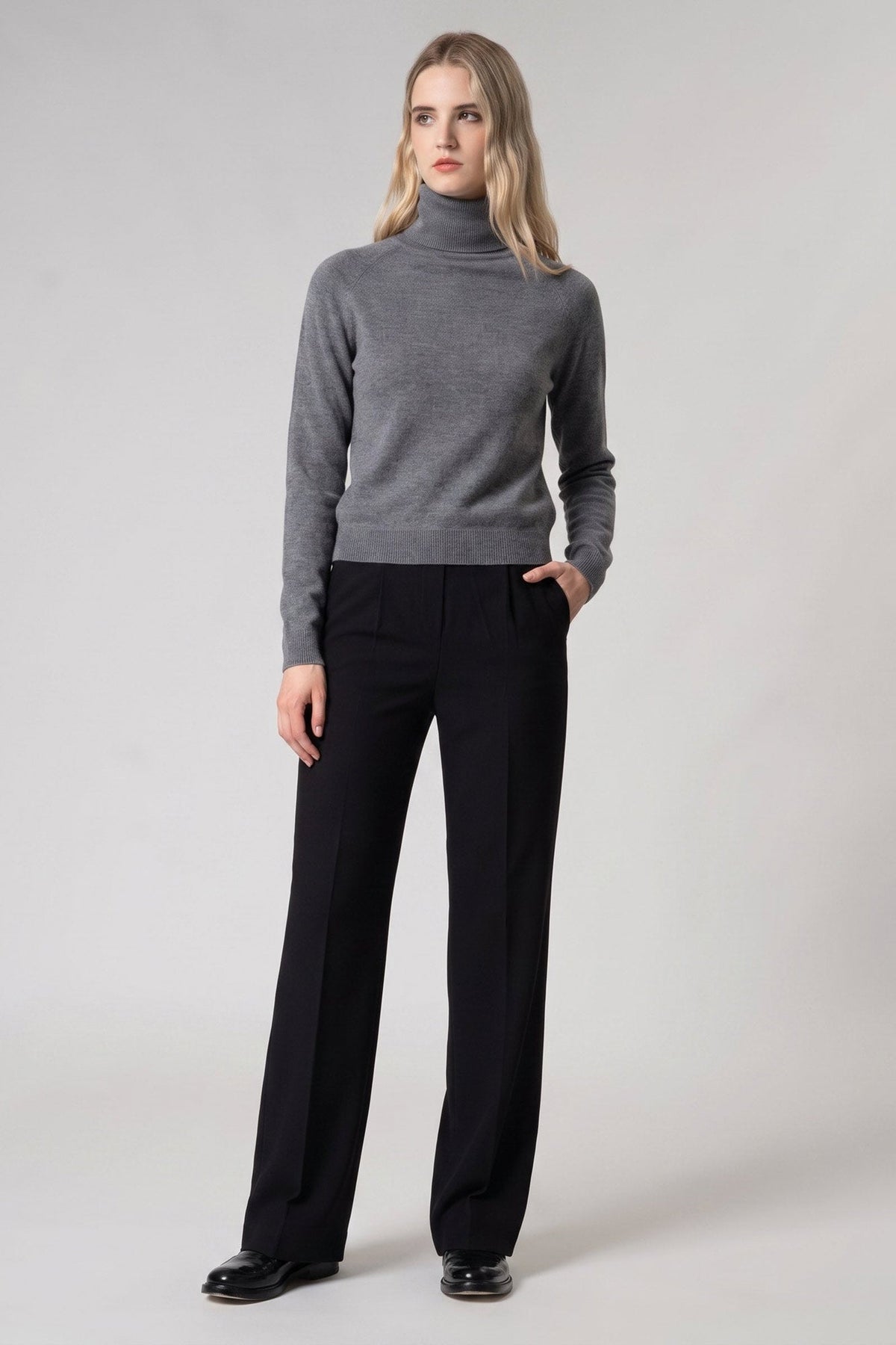 Dolcevita Manica Raglan in Puro Cashmere Derby