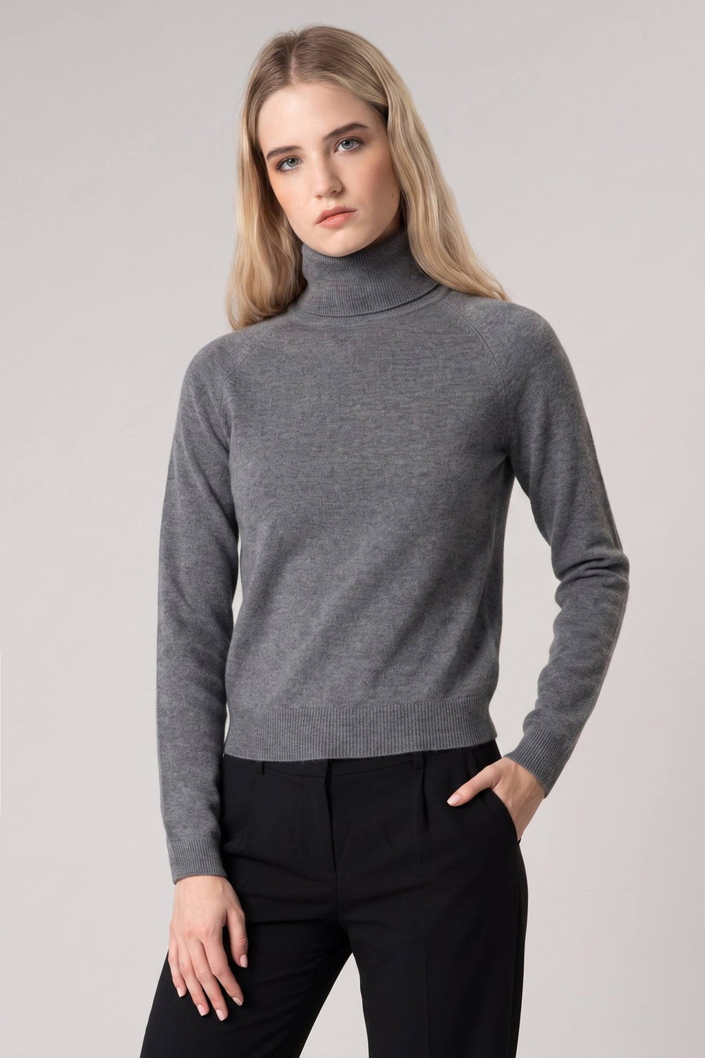 Dolcevita Manica Raglan in Puro Cashmere Derby