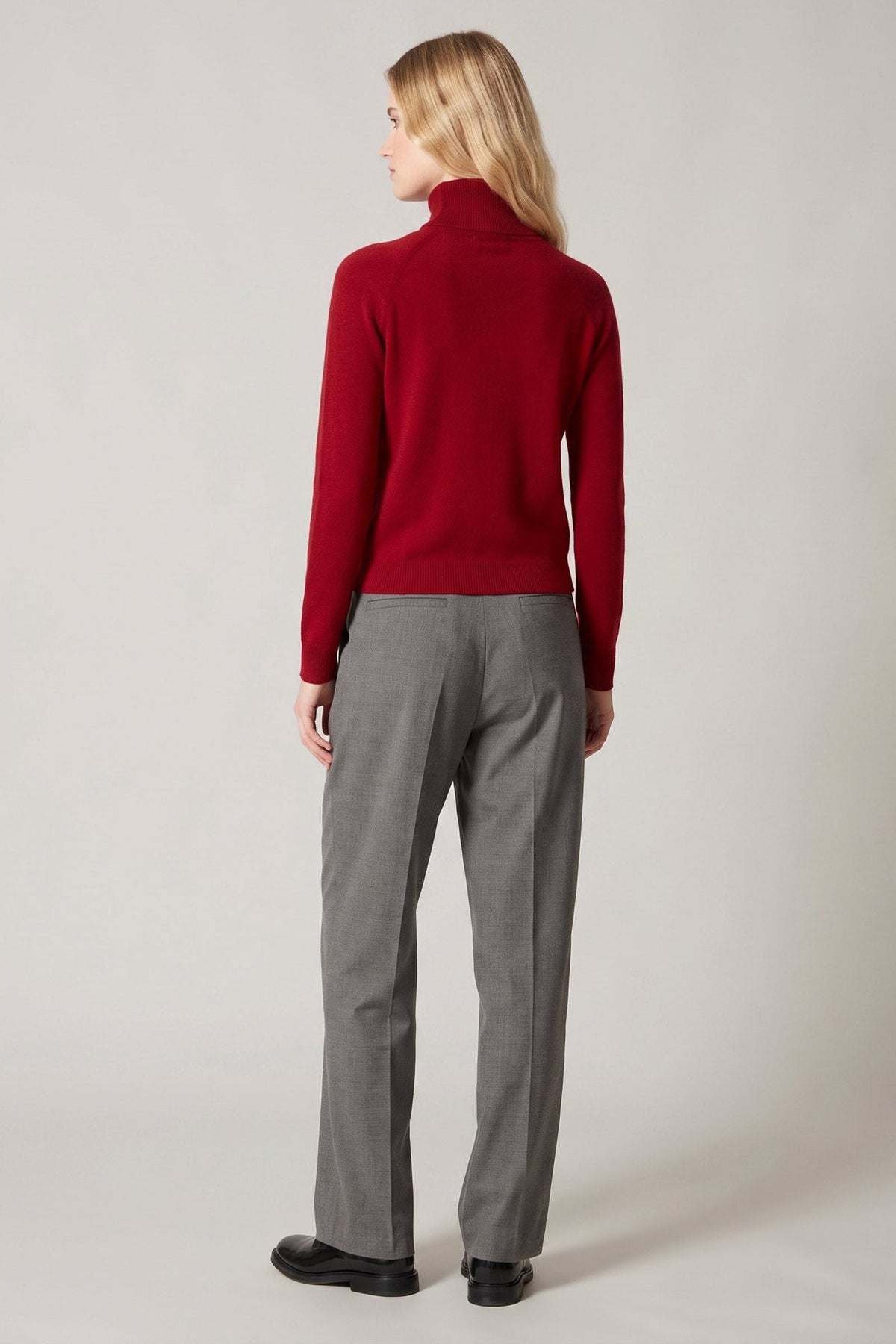 Dolcevita Manica Raglan in Puro Cashmere Rubino