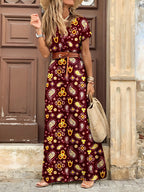 Dixie - Elegante abito estivo con stampa Boho per donne