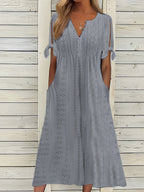 Elena - Abito midi boho con dettagli cut-out