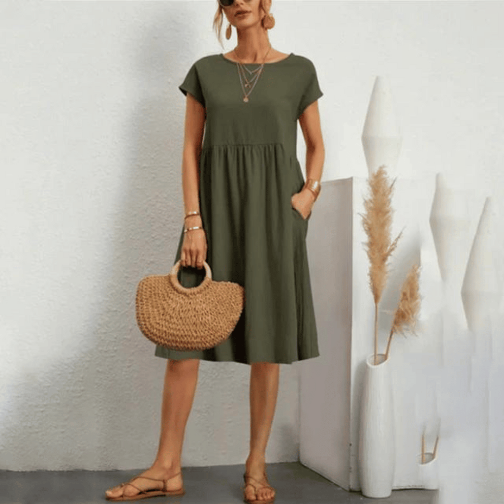 Nina | Abito Raffinato Con Scollo Rotondo