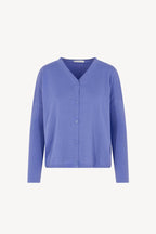 Cardigan Over in Cotone Seta Cashmere Fiordaliso