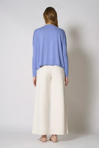 Cardigan Over in Cotone Seta Cashmere Fiordaliso