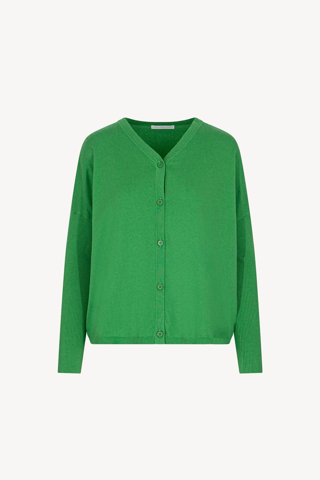 Cardigan Over in Cotone Seta Cashmere Verde