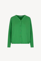 Cardigan Over in Cotone Seta Cashmere Verde