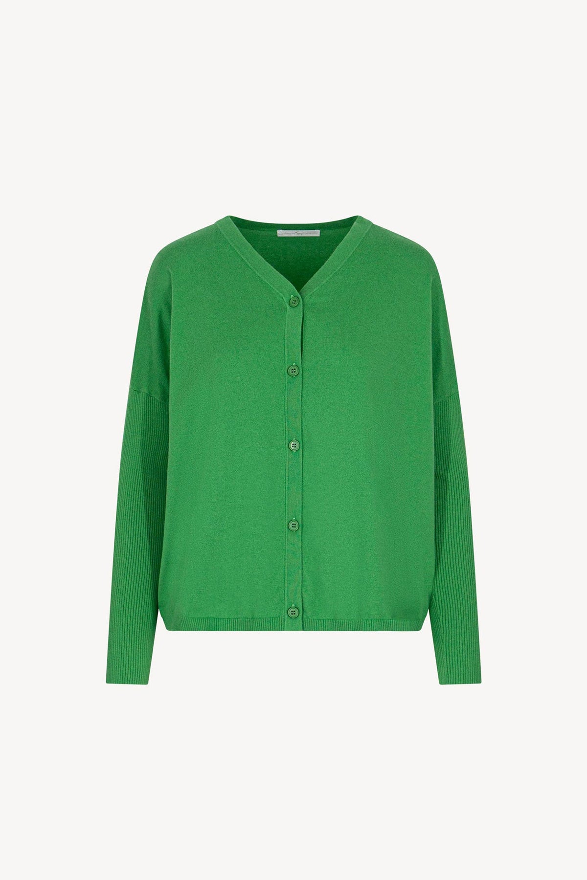 Cardigan Over in Cotone Seta Cashmere Verde