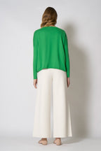 Cardigan Over in Cotone Seta Cashmere Verde