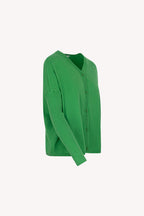 Cardigan Over in Cotone Seta Cashmere Verde