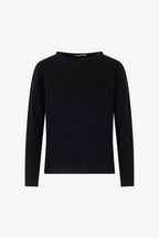 Girocollo Dritto-Rovescio in Puro Cashmere Nero