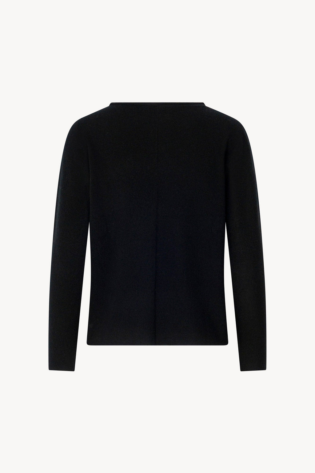 Girocollo Dritto-Rovescio in Puro Cashmere Nero