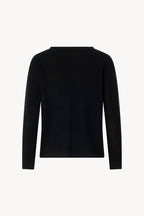 Girocollo Dritto-Rovescio in Puro Cashmere Nero